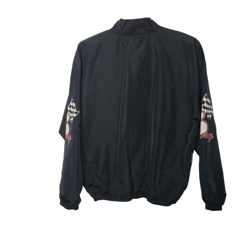 VINTAGE Black #3 Cross Flags Racing Jacket One Size - Picture 2 of 7